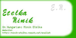 etelka minik business card